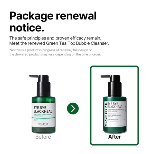 SOME BY MI- BYE BYE BLACKHEAD 30 DAYS MIRACLE GREEN TEA TOX BUBBLE CLEANSER - Image 5