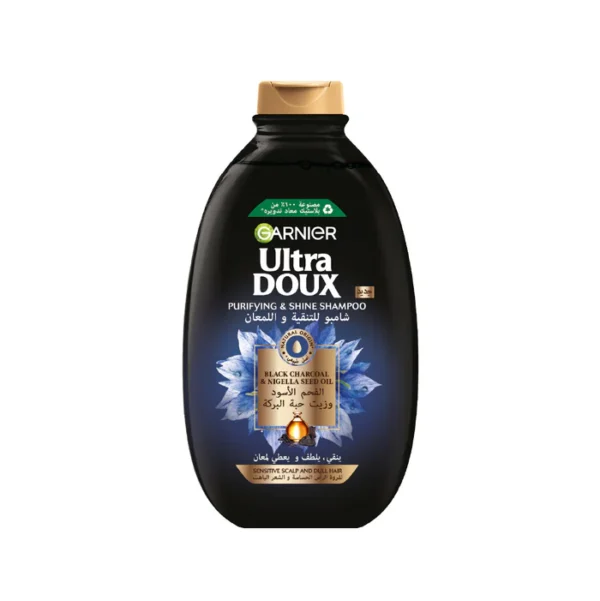 GARNIER ULTRA DOUX BLACK CHARCOAL SHAMPOO 400 ML