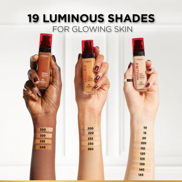 L'ORÉAL PARIS INFAILLIBLE 32H FRESHWEAR LIQUID FOUNDATION SPF25 - Image 5
