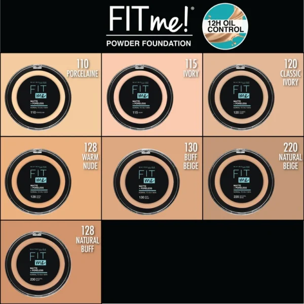 MAYBELLINE NEW YORK FIT ME- PERFECT MATTE FINISH & PORELESS POWDER THAT LASTS UP TO 16 HOURS - Image 2