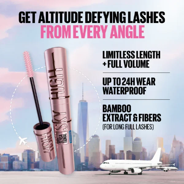 MAYBELINE LASH SENSATIONAL SKY HIGH® WASHABLE MASCARA MAKEUP - Image 3