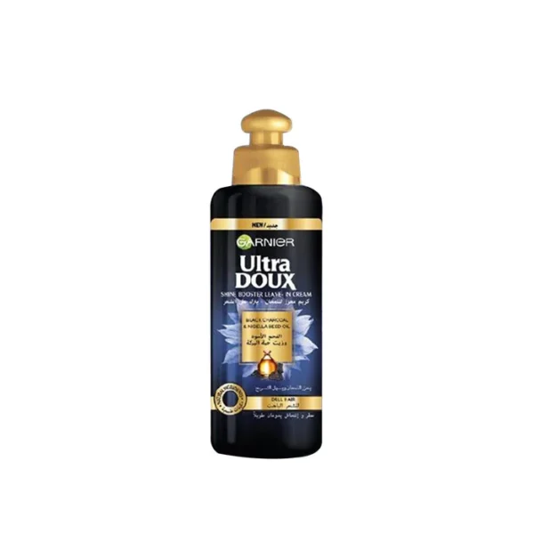 GARNIER ULTRA DOUX BLACK CHARCOAL LEAVE IN CONDITIONING CREAM 200ML