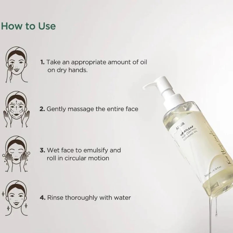 HEARTLEAF PORE CONTROL CLEANSING OIL 200 ML - Image 6