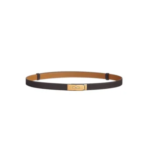 HERMES KELLY BELT BLACK (GOLD)