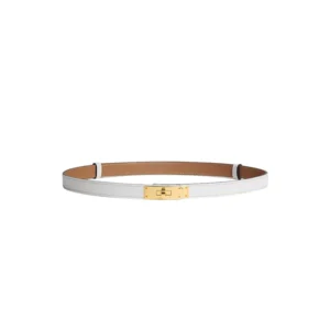 HERMES KELLY BELT WHITE (GOLD)