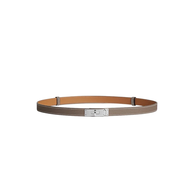 HERMES KELLY BELT GREIGE (SILVER)
