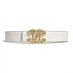 CHANEL BELT WHITE